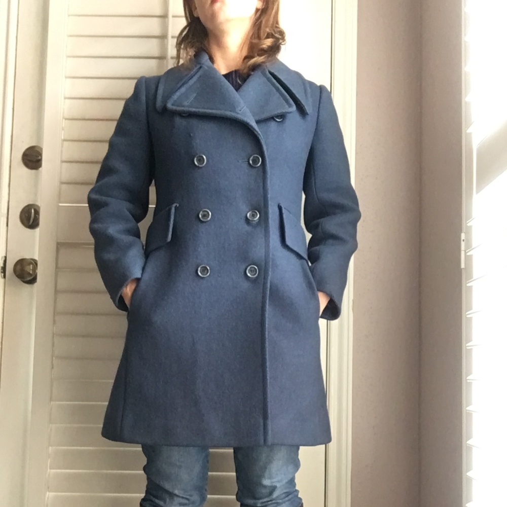 50's Vintage Wool Double Breasted Pea Over Coat